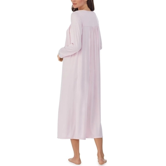 Eileen West Blue Sweater Knit Mid-Length Long Sleeve Ballet Nightgown - Size L - Picture 3 of 13